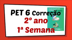 Read more about the article Correção PET 6 – 2º ano – 1ª Semana