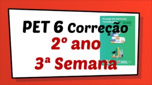 Read more about the article Correção PET 6 – 2º ano – 3ª Semana