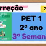 Correção PET 1 – 2º ano – 3ª Semana