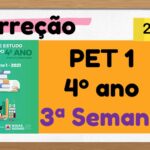 Correção PET 1 – 4º ano – 3ª Semana