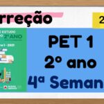 Correção PET 1 – 2º ano – 4ª Semana