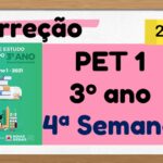 Correção PET 1 – 3º ano – 4ª Semana