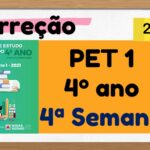 Correção PET 1 – 4º ano – 4ª Semana