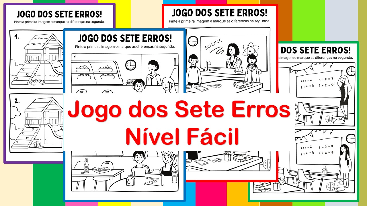 Jogos dos Sete Erros para Imprimir - Desenhos Para Colorir