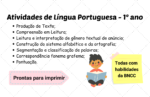 Atividades de Língua Portuguesa 1º ano com habilidades da BNCC – PET 4