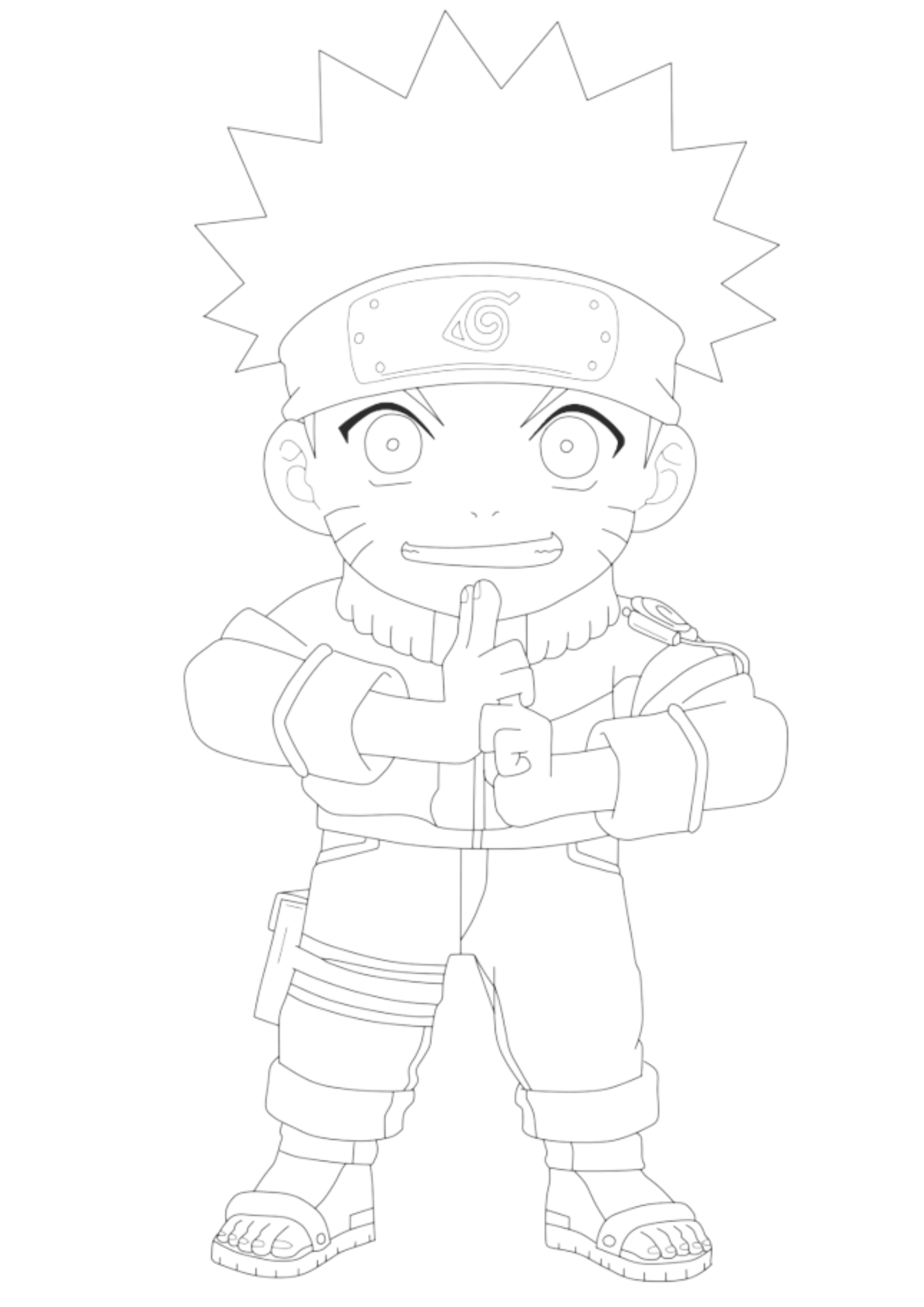 Naruto Chibi para colorir