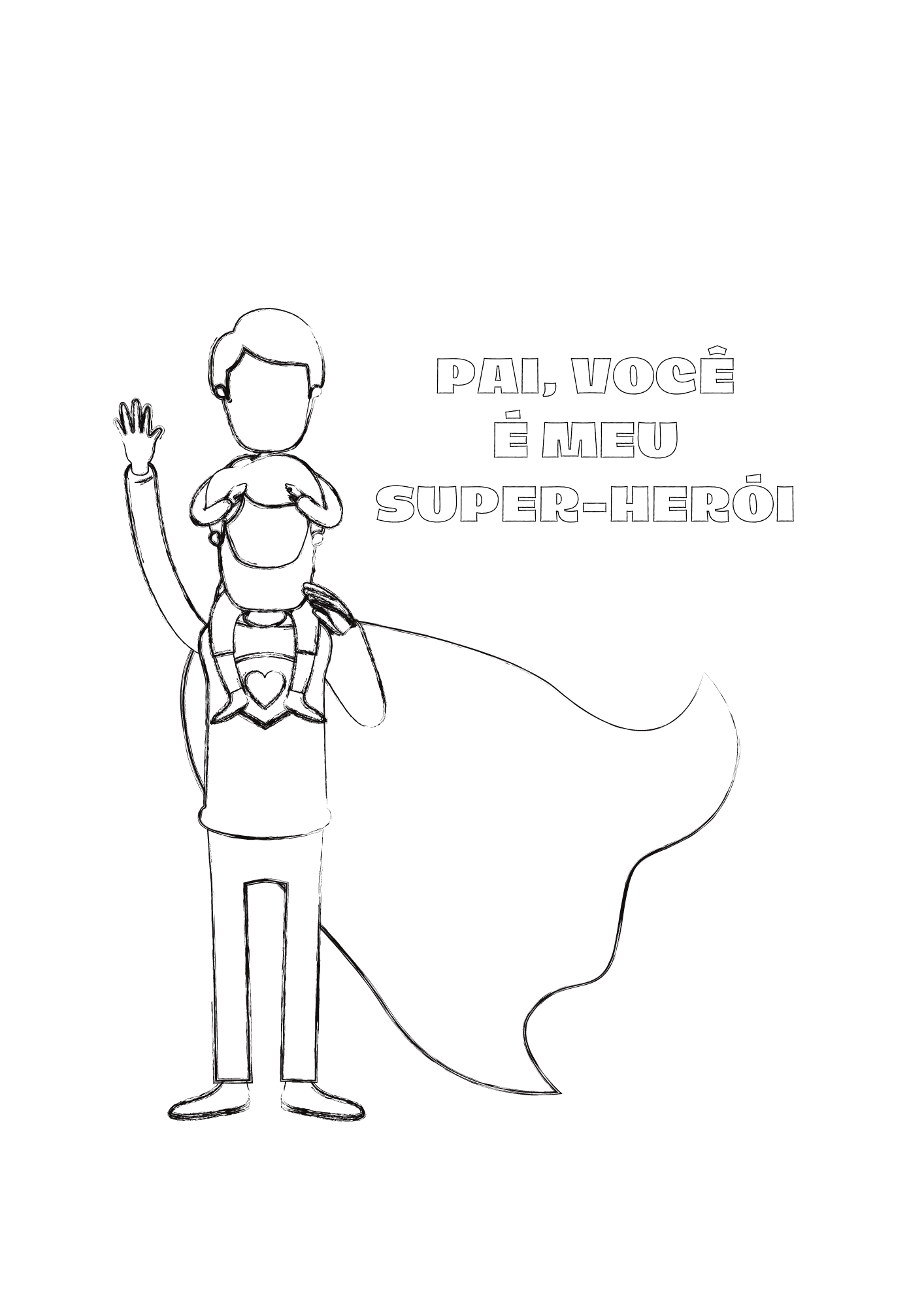 Dia dos Pais - desenhos para colorir - Ensinar Hoje